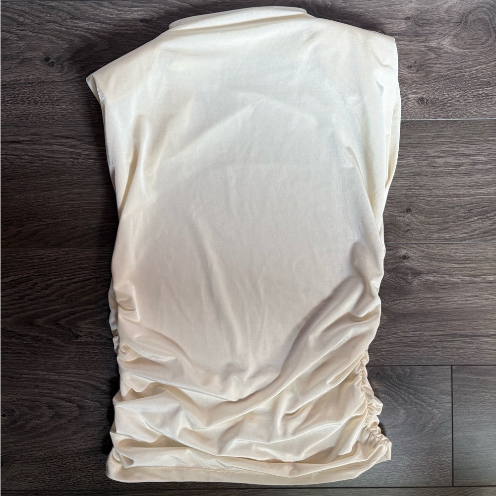 Elegant Cream Sleeveless Top